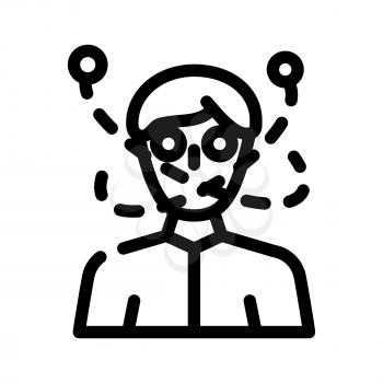 madness guy line icon vector. madness guy sign. isolated contour symbol black illustration