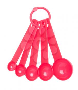 Royalty Free Photo of Pink Measuring Spoons