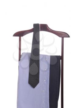Royalty Free Photo of a Businessman's Clothes on a Hanger