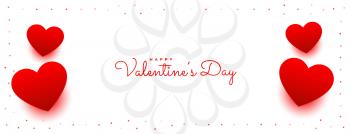 happy valentines day beautiful hearts banner design