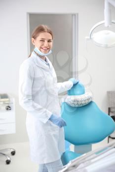 Young female dentist in clinic�
