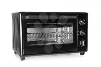 Modern electric oven on white background�