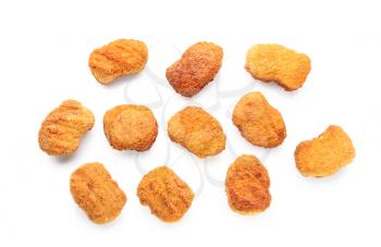 Tasty nuggets on white background�