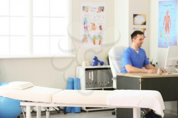 Office of massage therapist in modern medical center�