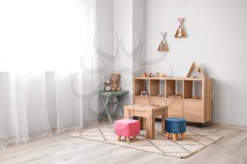 Interior of modern playroom in kindergarten�