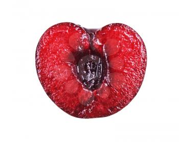 Royalty Free Photo of a Cut Cherry