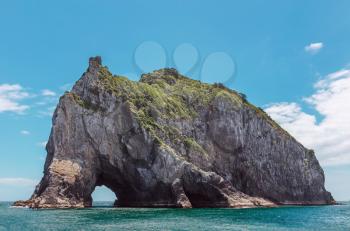 famous Hole in the Rock  in the Bay of Islands, New Zealand