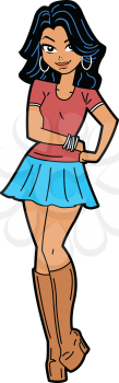 Royalty Free Clipart Image of a Pretty Girl