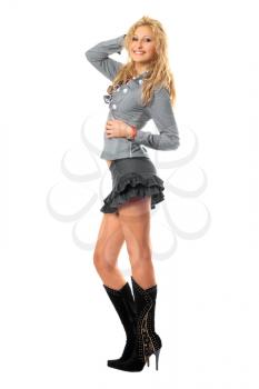 Royalty Free Photo of a Woman in a Short Skirt