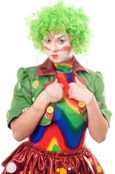 Royalty Free Photo of a Female Clown