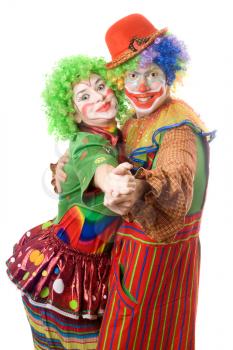 Royalty Free Photo of a Couple of Clowns