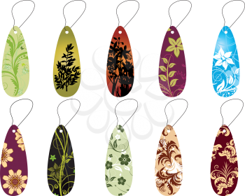 Royalty Free Clipart Image of Floral Bookmarks