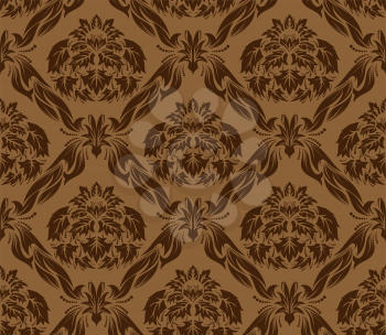 Damask seamless vector background.  For easy making seamless pattern just drag all group into swatches bar, and use it for filling any contours.