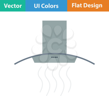 Kitchen hood icon. Flat design. Vector illustration.
