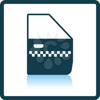 Taxi side door icon. Shadow reflection design. Vector illustration.