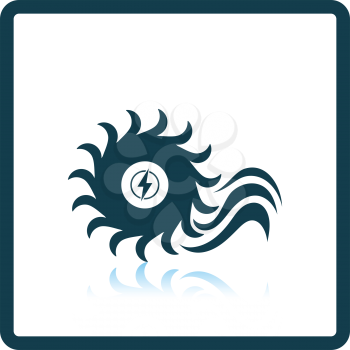 Water turbine icon. Shadow reflection design. Vector illustration.