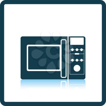 Micro wave oven icon. Shadow reflection design. Vector illustration.