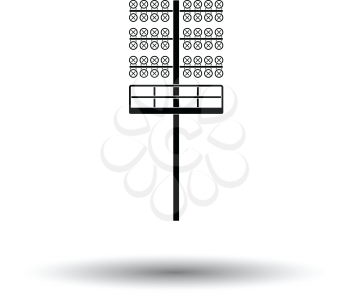 Soccer light mast  icon. White background with shadow design. Vector illustration.