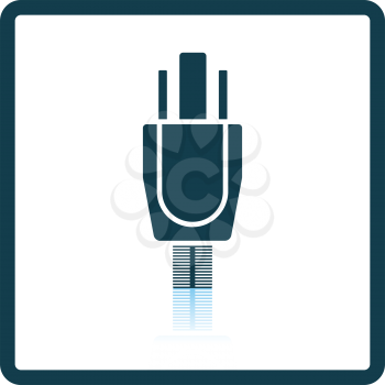 Electrical plug icon. Shadow reflection design. Vector illustration.