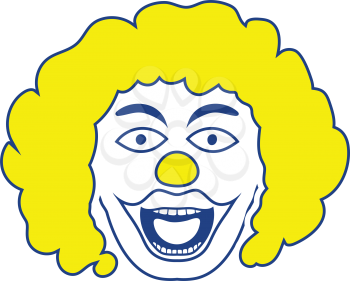 Party clown face icon. Thin line design. Vector illustration.