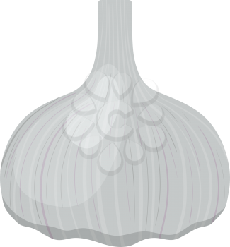 Garlic  icon. Flat color design. Vector illustration.