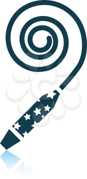 Party whistle icon. Shadow reflection design. Vector illustration.