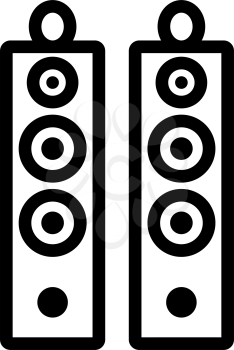 Audio System Speakers Icon. Bold outline design with editable stroke width. Vector Illustration.