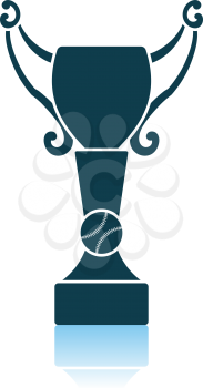 Baseball Cup Icon. Shadow Reflection Design. Vector Illustration.