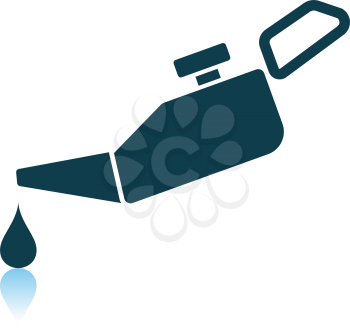 Oil Canister Icon. Shadow Reflection Design. Vector Illustration.
