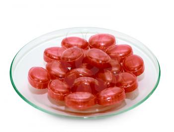 Royalty Free Photo of a Dish of Red Candies