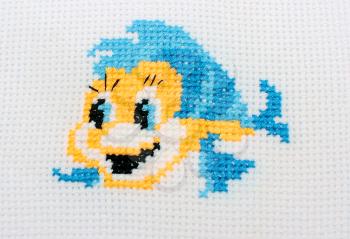 Royalty Free Photo of a Needlepoint Fish