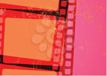 Royalty Free Clipart Image of a Movie Reel Background