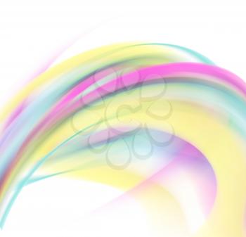 Royalty Free Clipart Image of a Modern Swirled Rainbow Background