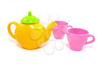 Royalty Free Photo of a Teapot and Cups