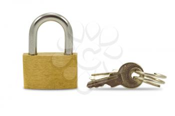 Royalty Free Photo of a Padlock and Keys