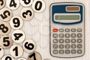 Digital calculator and group of metal numbers