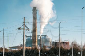 Atmospheric Air Pollution From Industrial Smoke. Environmental pollution. 
