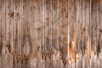 Old brown wood background made of dark natural wood in grunge style