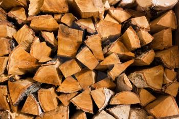 Birch fire wood for background