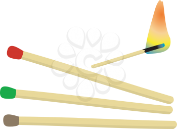 Royalty Free Clipart Image of Matches
