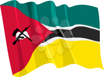 Royalty Free Clipart Image of the Mozambique Flag