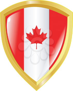 Coat of arms in national colours of Canada