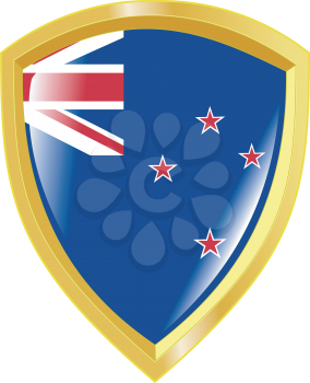 Coat of arms in national colours of New Zealand