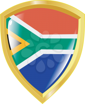 Coat of arms in national colours of South Africa