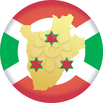 An illustration with button in national colours of Burundi