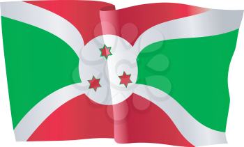 vector illustration of national flag of Burundi