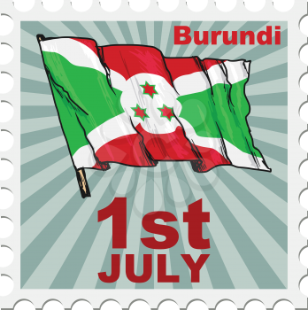 post stamp of national day of Burundi