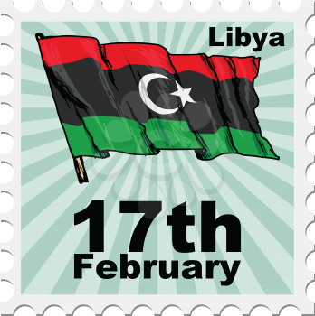 post stamp of national day of Libya