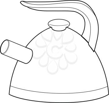 outline illustration of traditional teapot