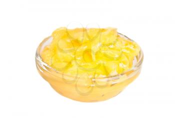 Royalty Free Photo of a Bowl of Lemon Pudding